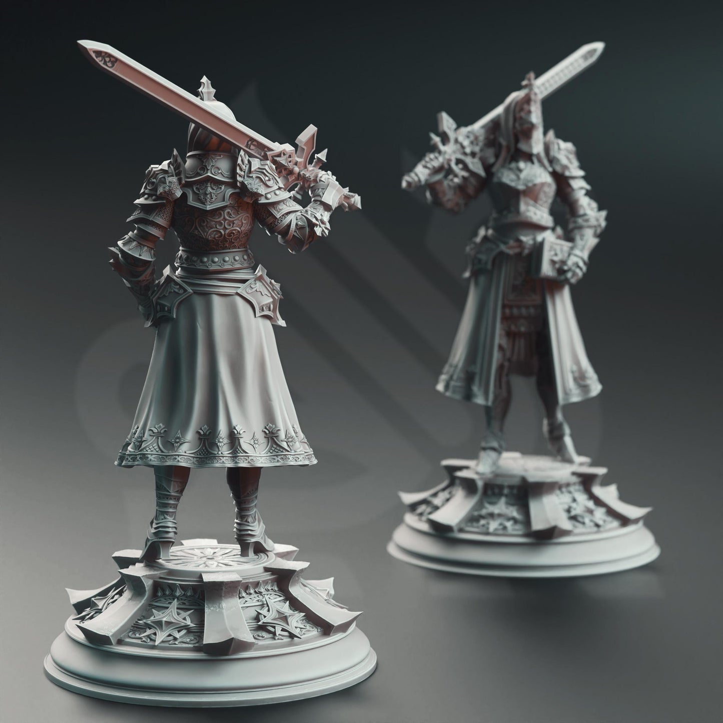 Inquisitor Knight - Johanna Saffron the Pious (Medium) - Tabletop Figure for Dungeons & Dragons, DnD, Pathfinder RPGs, TTRPG