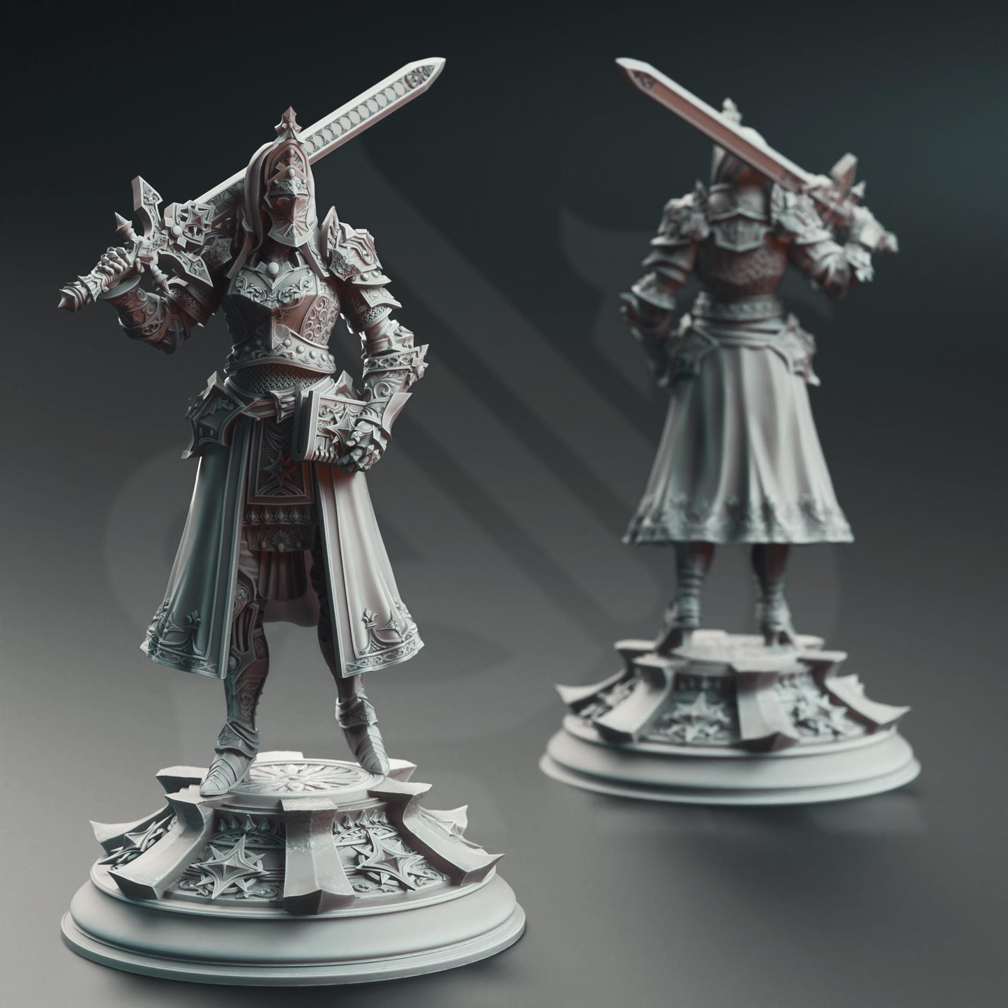 Inquisitor Knight - Johanna Saffron the Pious (Medium) - Tabletop Figure for Dungeons & Dragons, DnD, Pathfinder RPGs, TTRPG