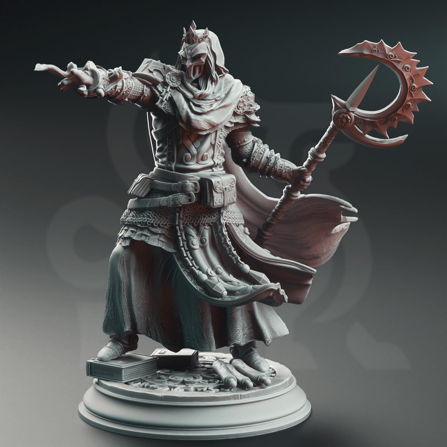 Psionic Spell Knight - Bastian the Everknowing (Medium) - Tabletop Figure for Dungeons & Dragons, DnD, Pathfinder RPGs, TTRPG