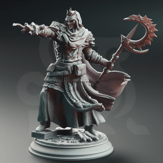 Psionic Spell Knight - Bastian the Everknowing - 3D Printed Tabletop Figure for Dungeons & Dragons, DnD, Pathfinder RPGs, TTRPG