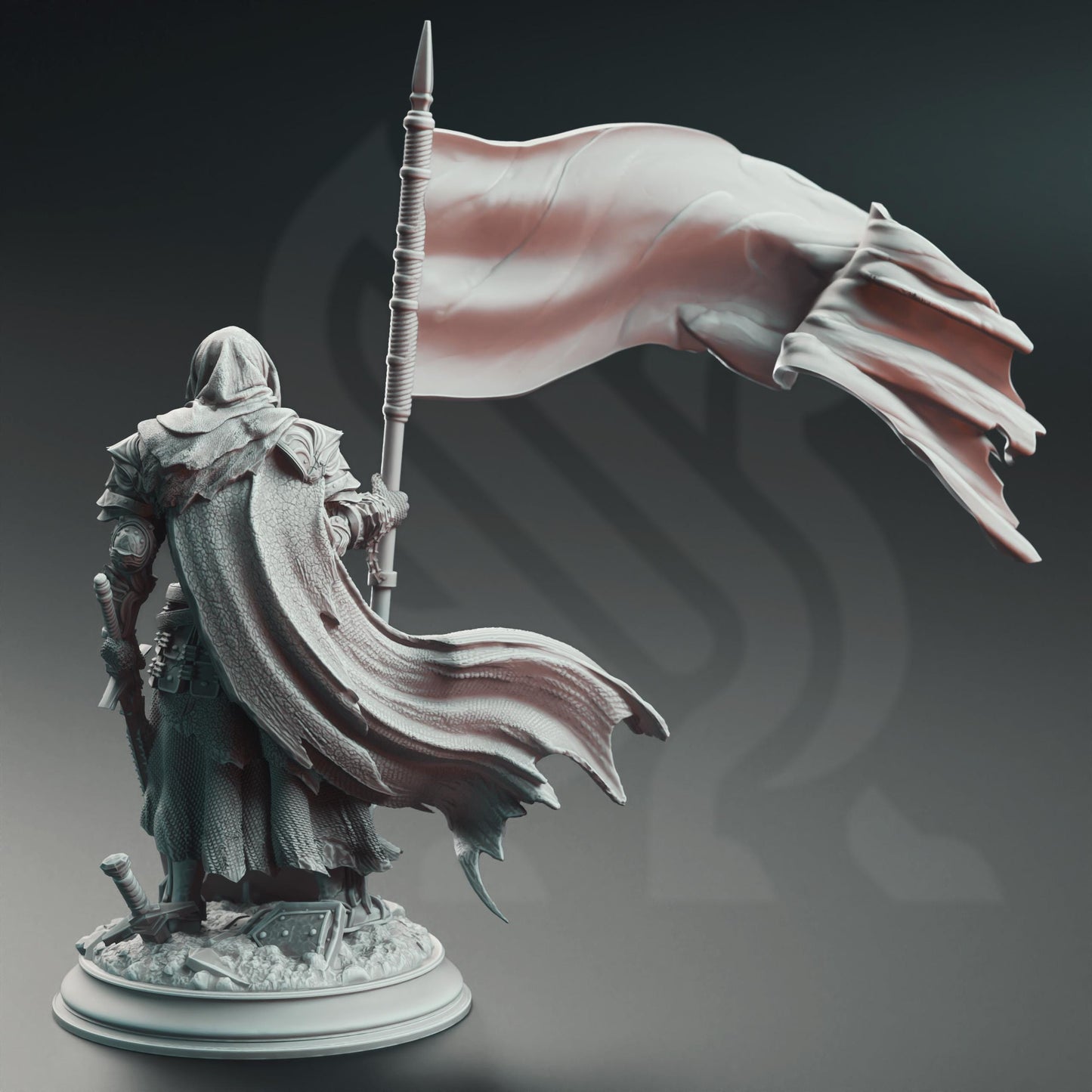 Banner Knight - Florian the Fallen (Medium) - Tabletop Figure for Dungeons & Dragons, DnD, Pathfinder RPGs, TTRPG