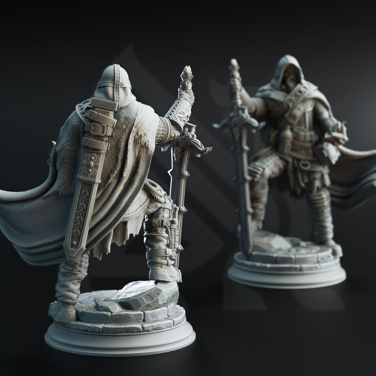 Human Revenant Ranger - Ator - 3D Printed Tabletop Figure for Dungeons & Dragons, DnD, Pathfinder RPGs, TTRPG