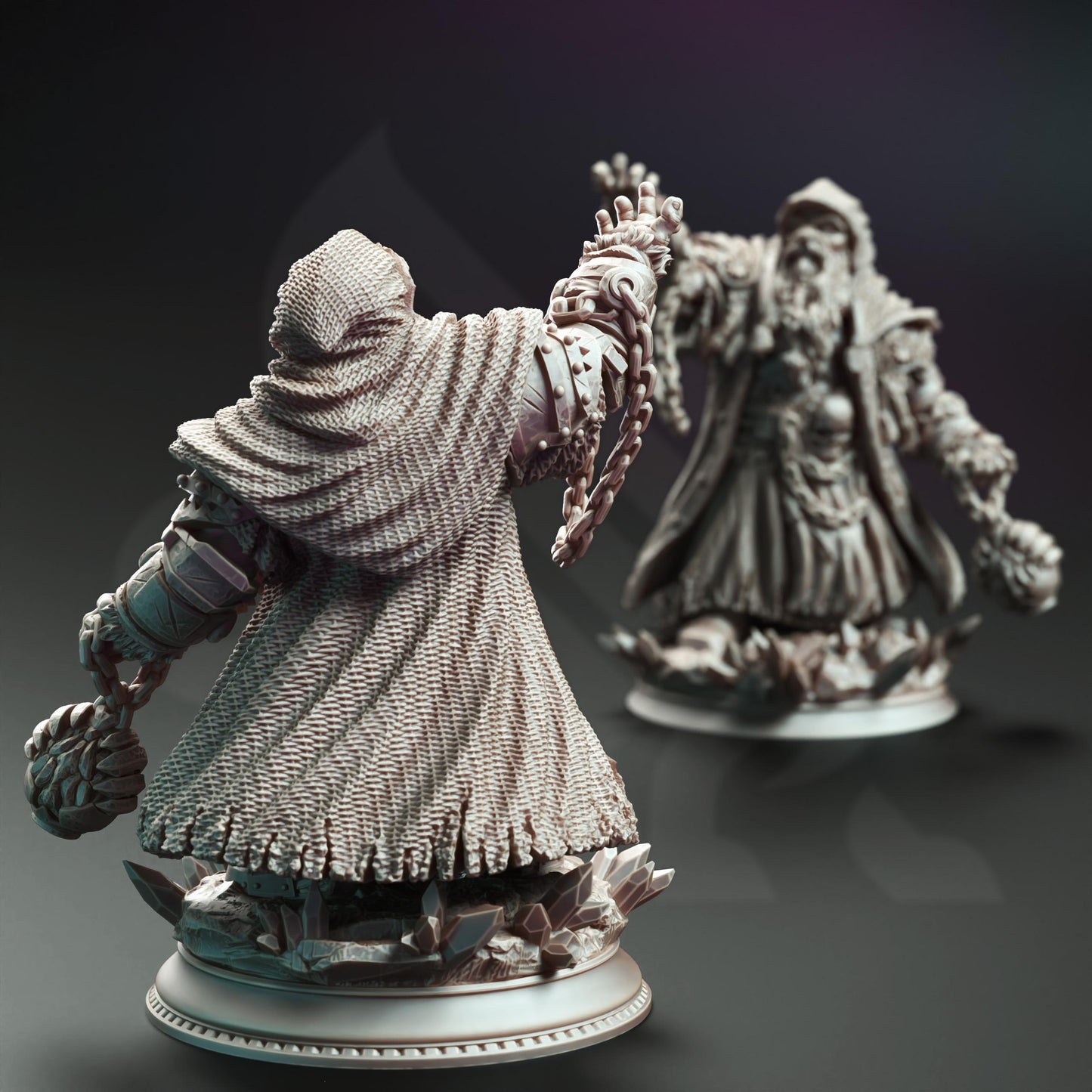 Dark Dwarf Rune Sorcerer - Dorgrid Darnane (Medium) - 3D Printed Tabletop Figure for Dungeons & Dragons, DnD, Pathfinder RPGs, TTRPG