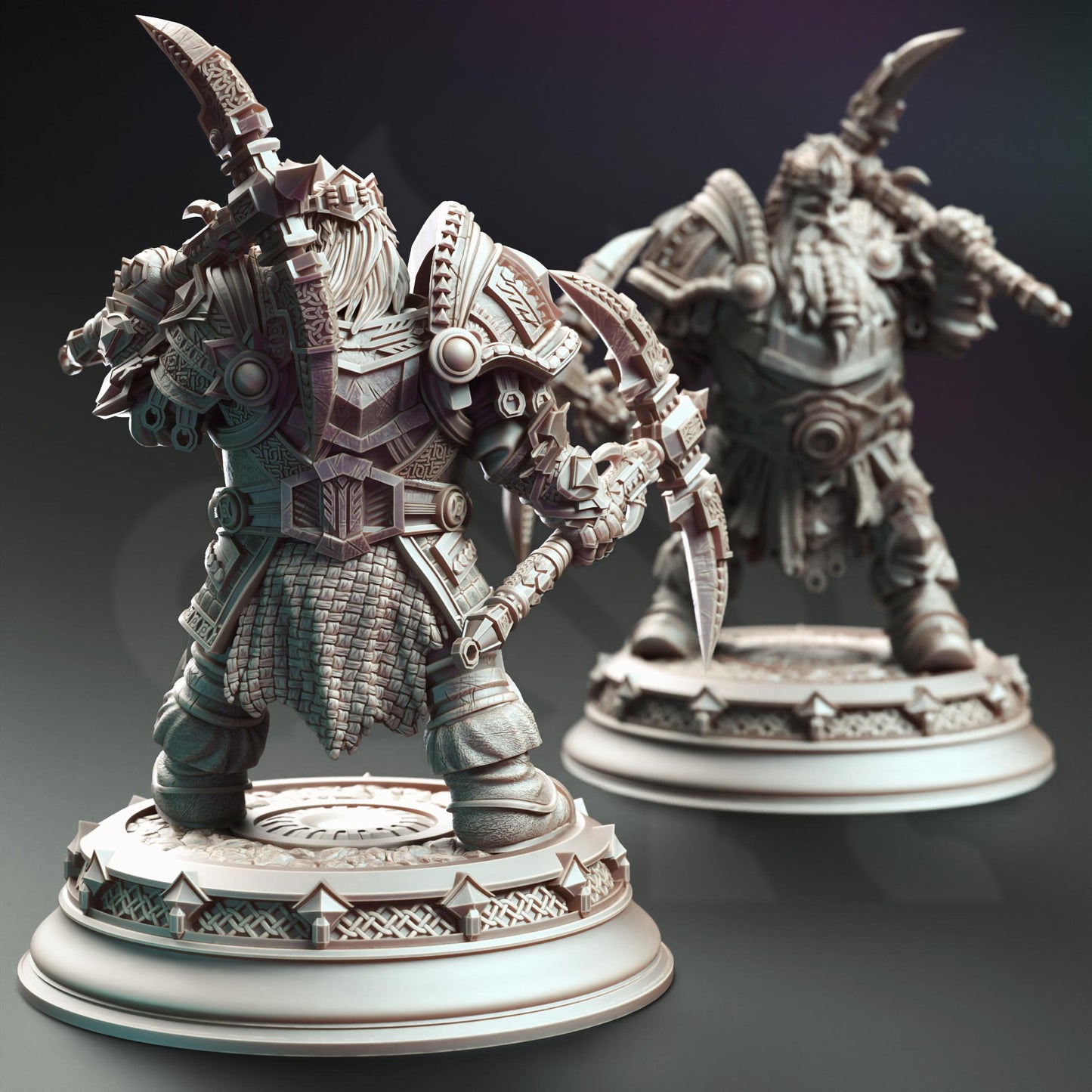 Dwarven General - Gordrain Stonehand (Medium) - 3D Printed Tabletop Figure for Dungeons & Dragons, DnD, Pathfinder RPGs, TTRPG