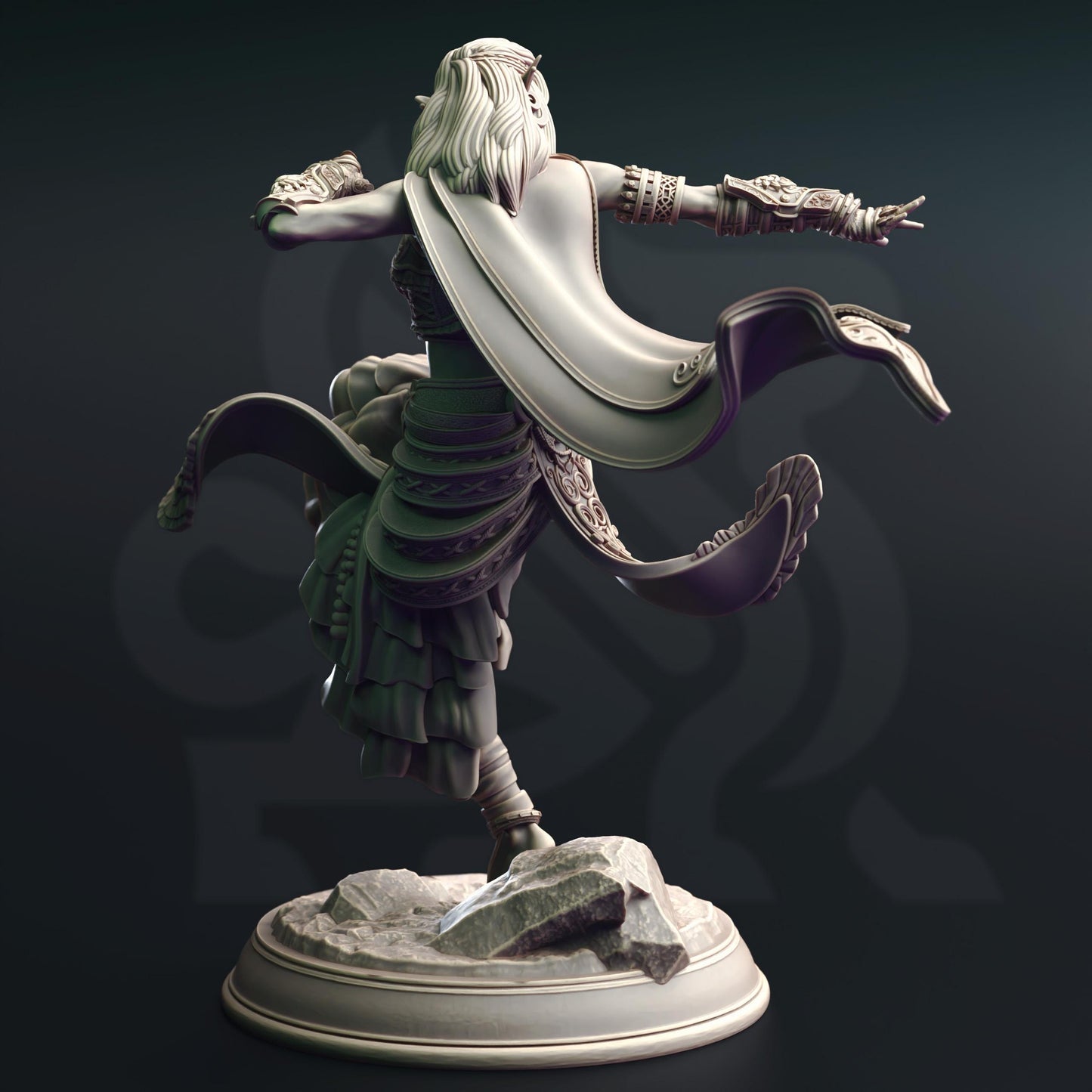 Elf Sun Soul Monk - Cahira (Medium) - 3D Printed Tabletop Figure for Dungeons & Dragons, DnD, Pathfinder RPGs, TTRPG