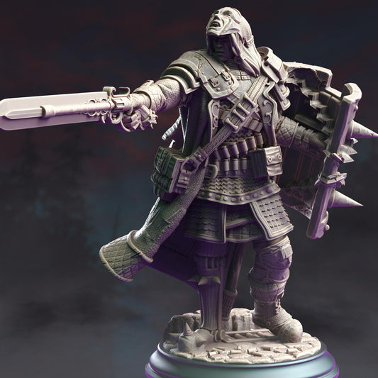 Veteran Vampire Hunter - Dane (Medium) - 3D Printed Tabletop Figure for Dungeons & Dragons, DnD, Pathfinder RPGs, TTRPG