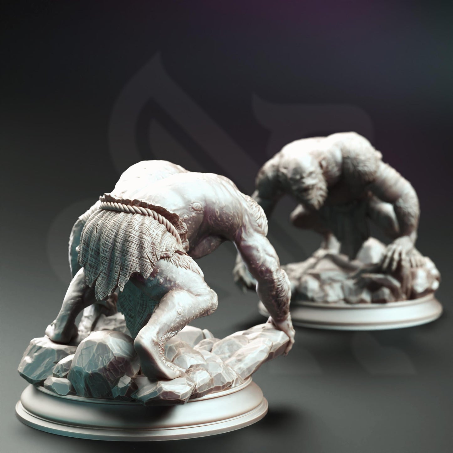 Trogg Cannibals (Bundle) - 3D Printed Tabletop Figure for Dungeons & Dragons, DnD, Pathfinder RPGs, TTRPG