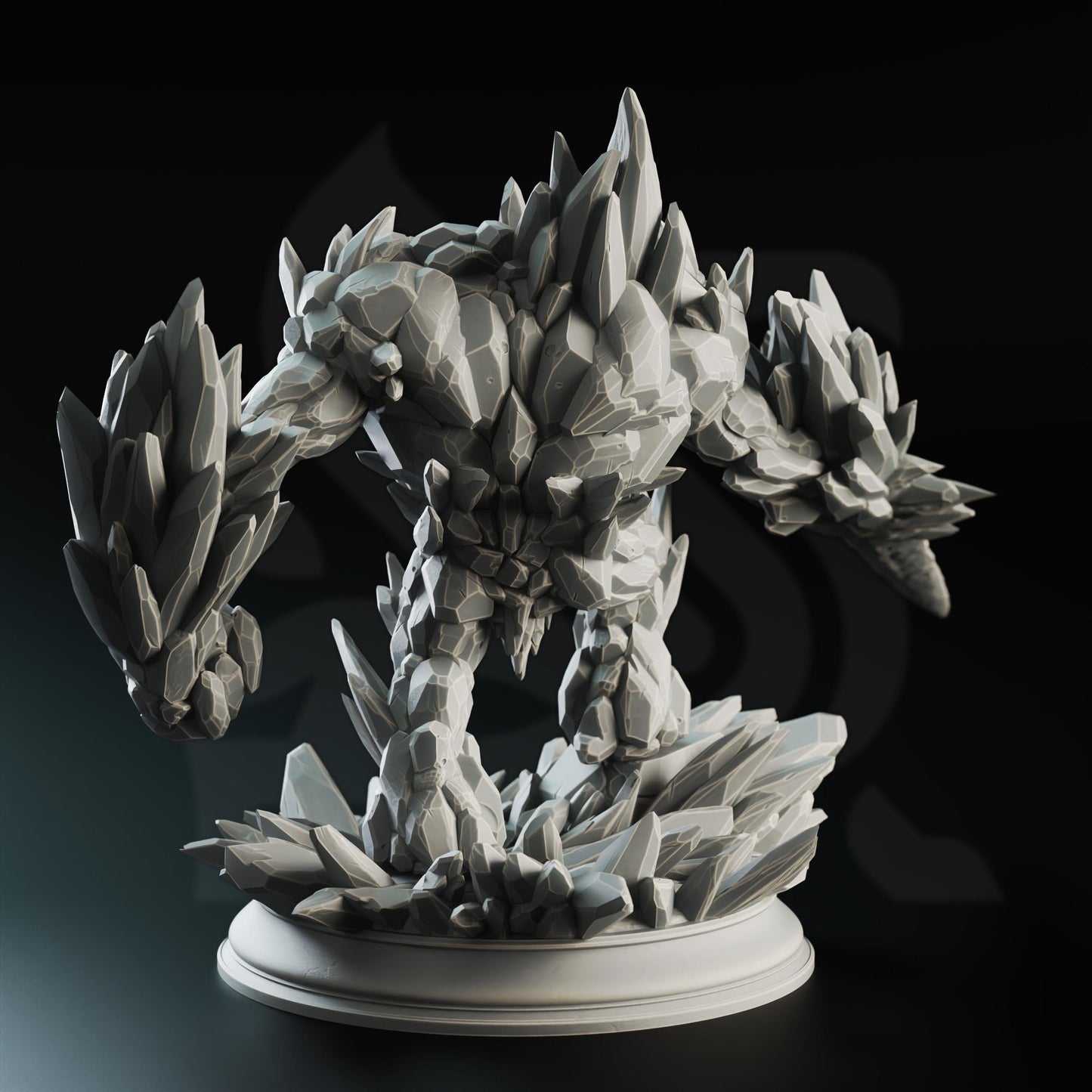 Elemental Golems - The Three Faces (Bundle) - 3D Printed Tabletop Figure for Dungeons & Dragons, DnD, Pathfinder RPGs, TTRPG