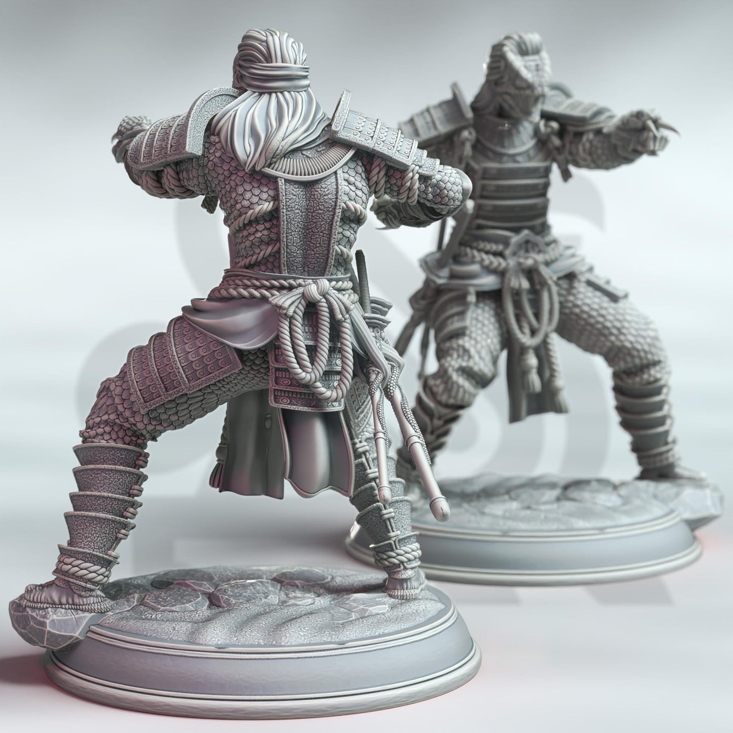 Samurai of the Serpent - Kazuhira Orochi (Medium) - 3D Printed Tabletop Figure for Dungeons & Dragons, DnD, Pathfinder RPGs, TTRPG