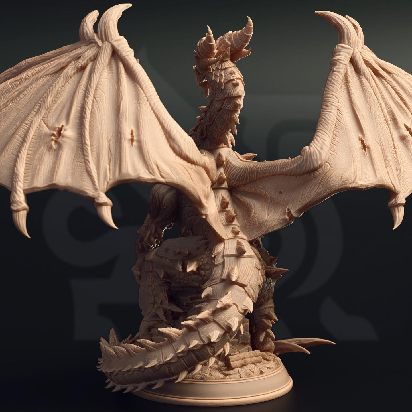 Ancient Black Dragon - Kurorgor (Gargantuan) - 3D Printed Tabletop Figure for Dungeons & Dragons, DnD, Pathfinder RPGs, TTRPG