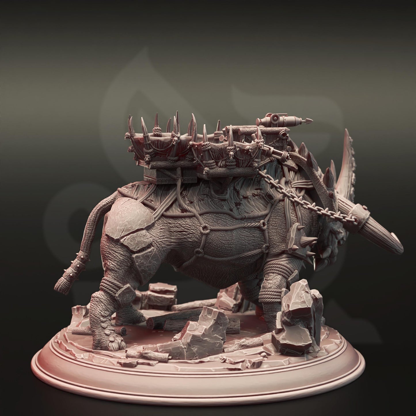 Great Orcish War Beast - Goragora (Giga) - 3D Printed Tabletop Figure for Dungeons & Dragons, DnD, Pathfinder RPGs, TTRPG