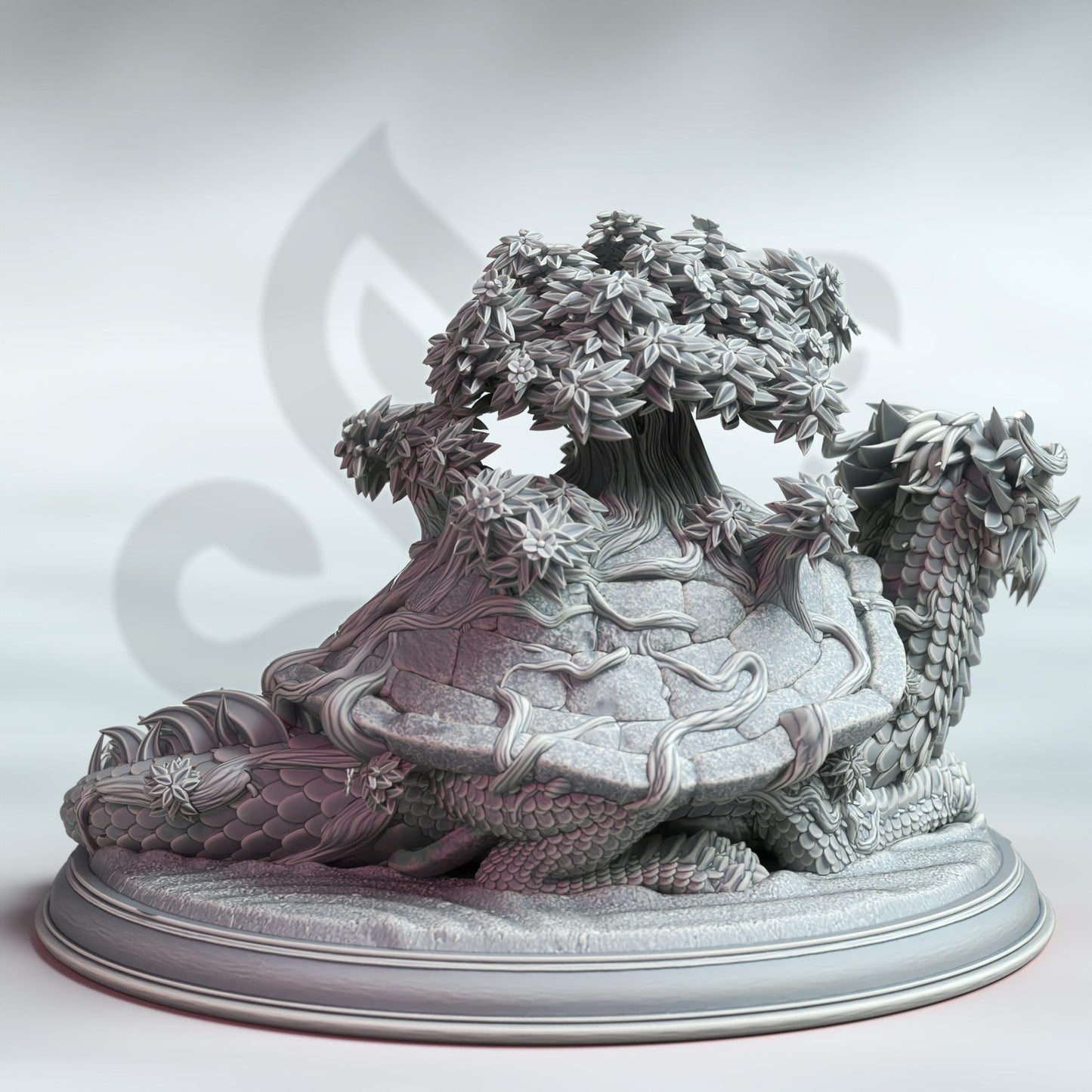 Eastern Dragon Turtle - Higashi no Ryuukame (Gargantuan) - 3D Printed Tabletop Figure for Dungeons & Dragons, DnD, Pathfinder RPGs, TTRPG