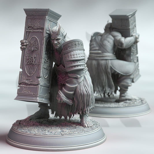 Oni Onslaughter Trio (Bundle) - 3D Printed Tabletop Figure for Dungeons & Dragons, DnD, Pathfinder RPGs, TTRPG