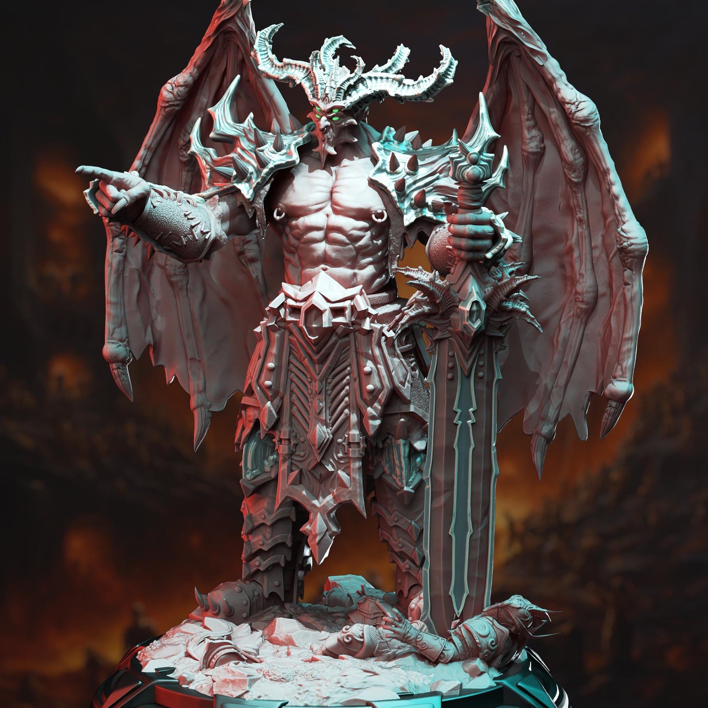 The Arch Devil - Kavaramon (Huge) - 3D Printed Tabletop Figure for Dungeons & Dragons, DnD, Pathfinder RPGs, TTRPG