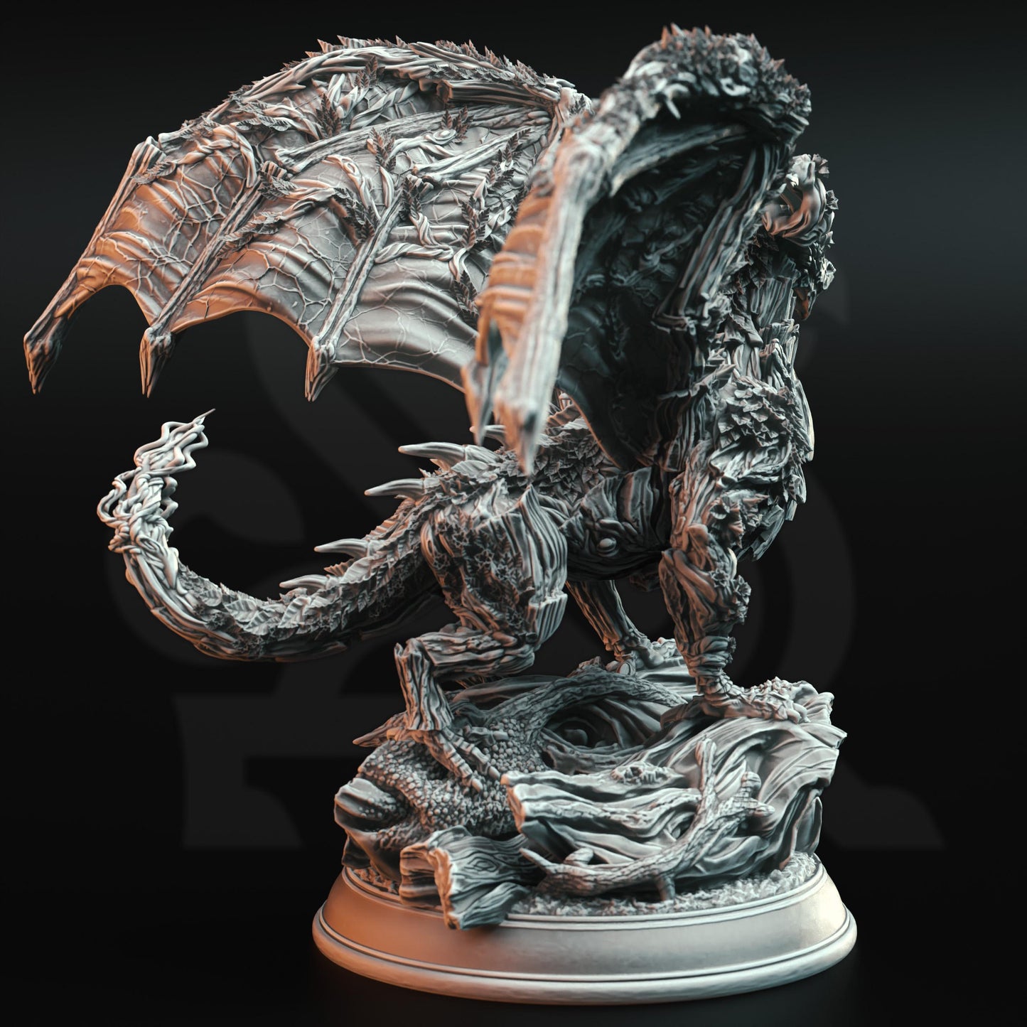 Ancient Fey Dragon - Underthwyn (Gargantuan) - 3D Printed Tabletop Figure for Dungeons & Dragons, DnD, Pathfinder RPGs, TTRPG