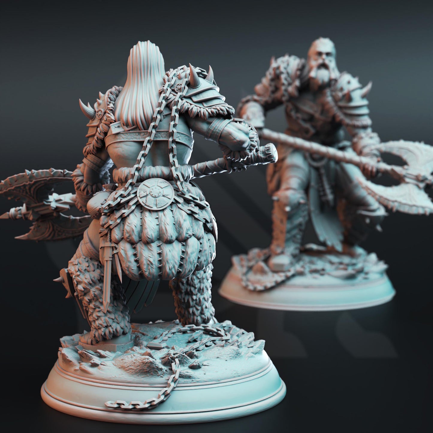 Snow Giant Axe (Huge) - 3D Printed Tabletop Figure for Dungeons & Dragons, DnD, Pathfinder RPGs, TTRPG