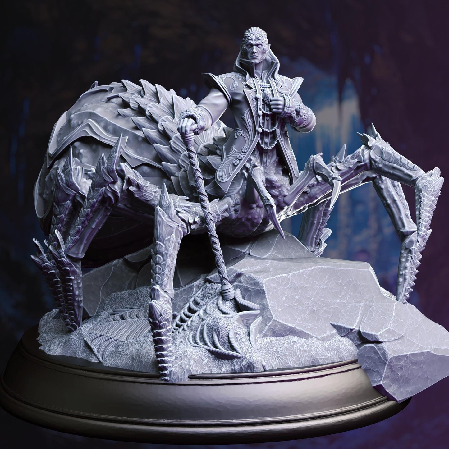 Drider Noble - Duke Conrad (Huge) - 3D Printed Tabletop Figure for Dungeons & Dragons, DnD, Pathfinder RPGs, TTRPG