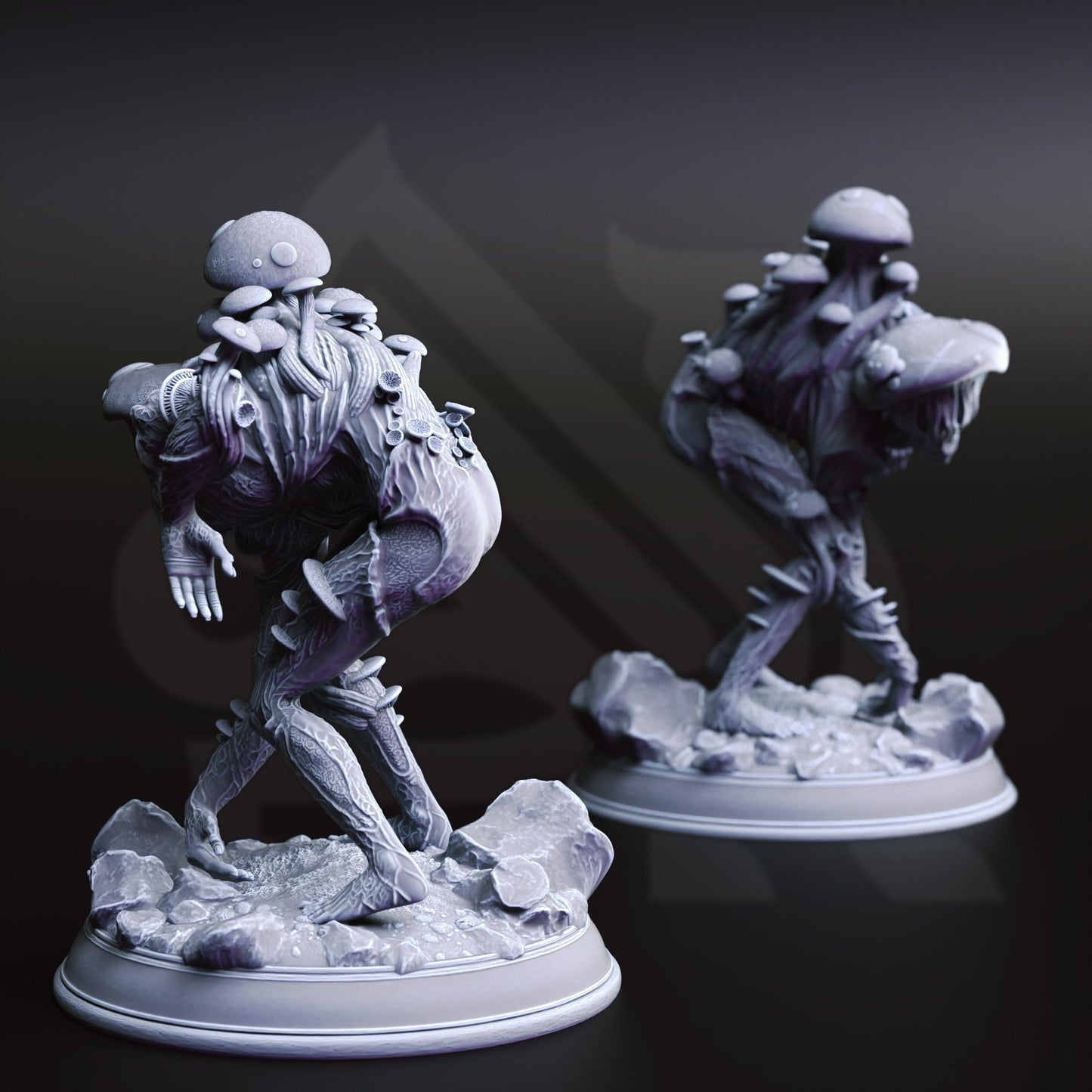 Fungal Zombies - Myceloid Minions (Bundle) - 3D Printed Tabletop Figure for Dungeons & Dragons, DnD, Pathfinder RPGs, TTRPG