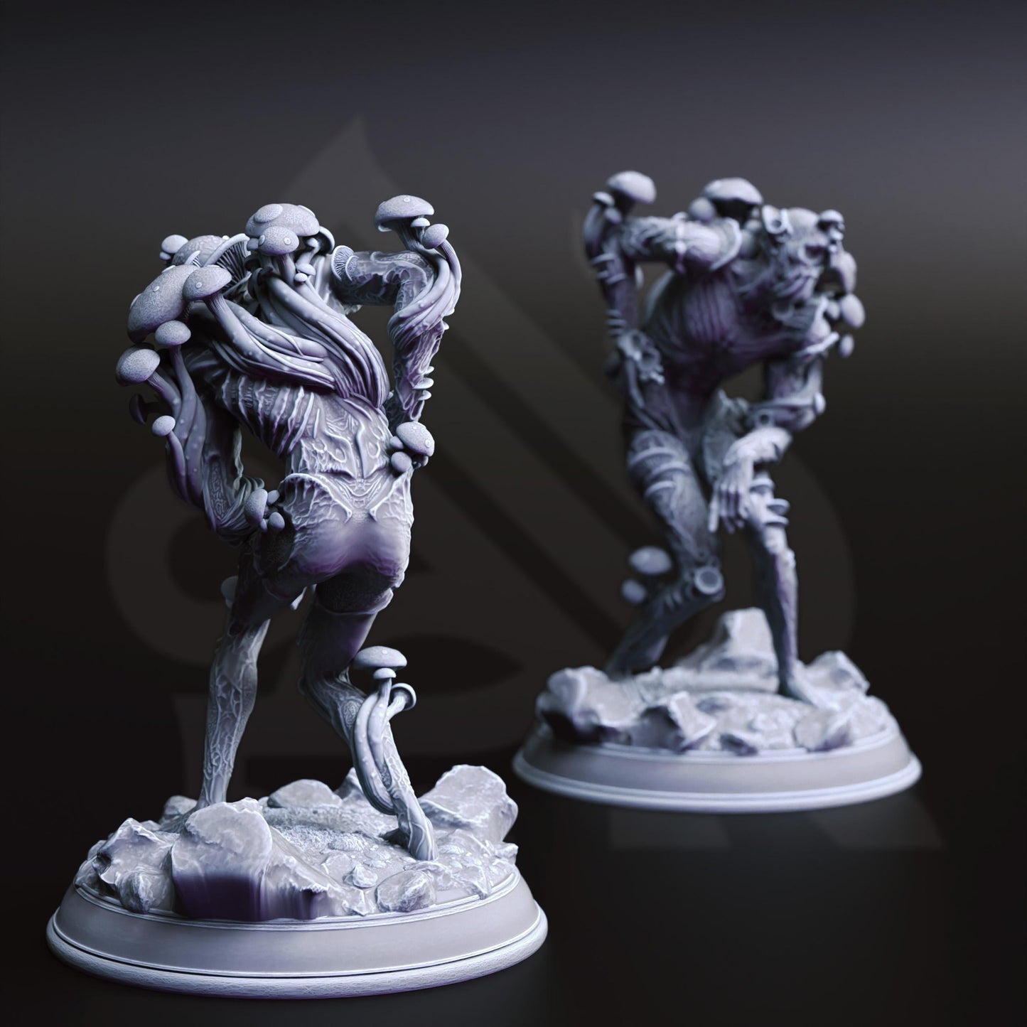 Fungal Zombies - Myceloid Minions (Bundle) - 3D Printed Tabletop Figure for Dungeons & Dragons, DnD, Pathfinder RPGs, TTRPG