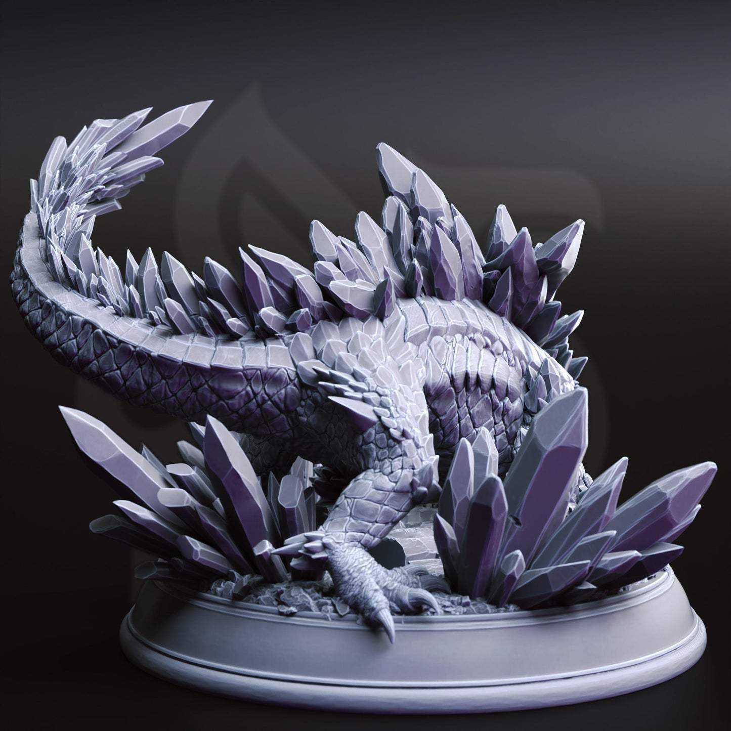 Crystal Lizard - Salansi (Large) - 3D Printed Tabletop Figure for Dungeons & Dragons, DnD, Pathfinder RPGs, TTRPG