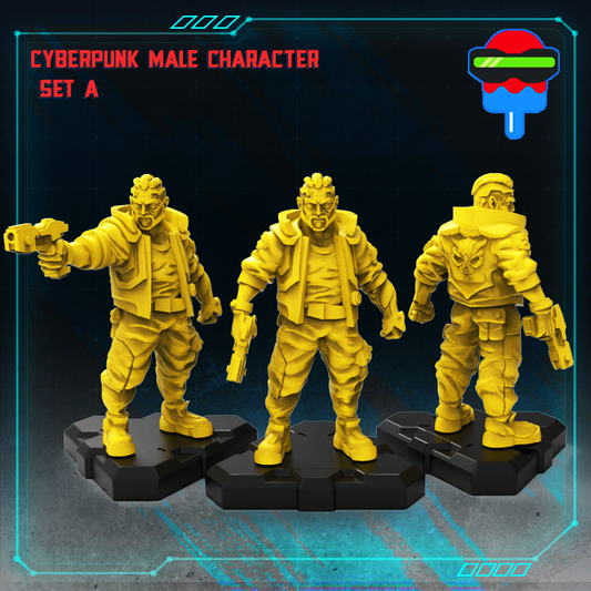 Cyberpunk Male Character Set A