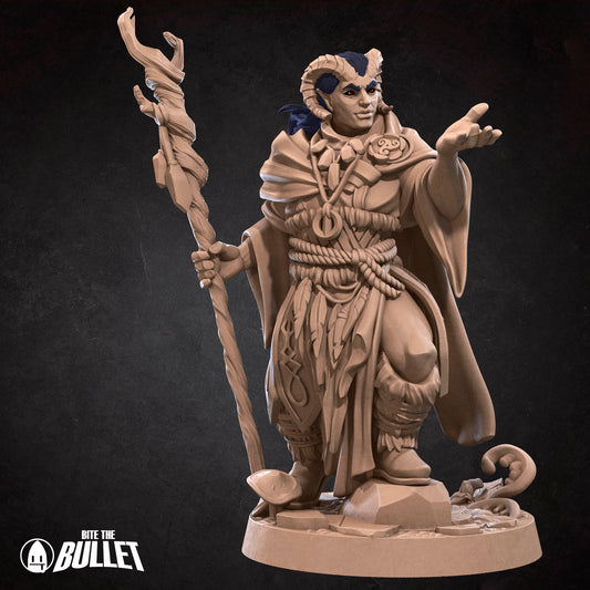 Tiefling Druid (Medium) - Tabletop Figure for Dungeons & Dragons, DnD, Pathfinder RPGs, TTRPG