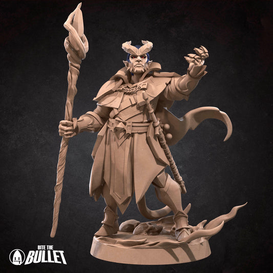 Tiefling Warlock (Medium) - Tabletop Figure for Dungeons & Dragons, DnD, Pathfinder RPGs, TTRPG